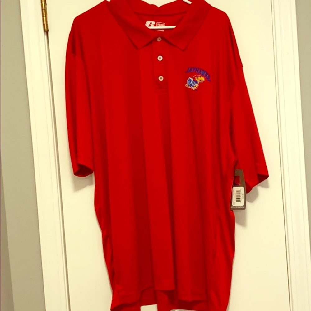 KU Jayhawk 3xl Polo Russel NWT